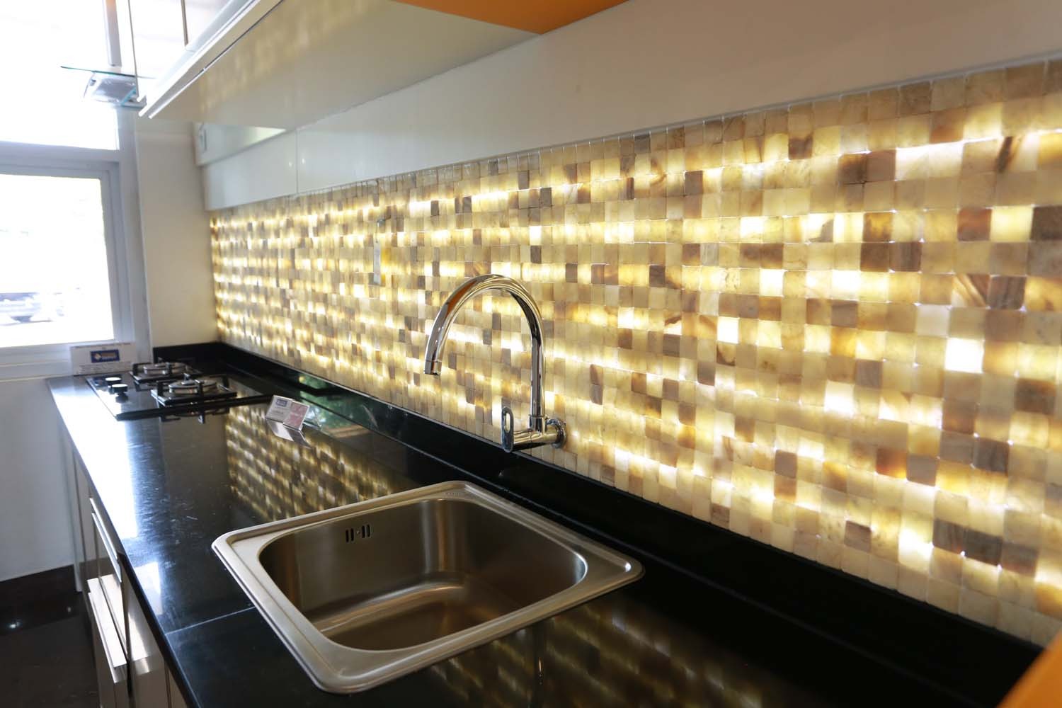 Onyx Marble Mosaic Kitchen
