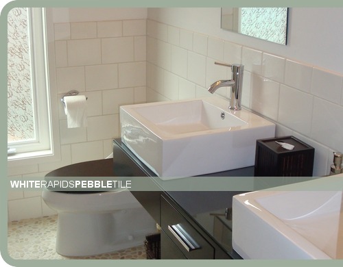 Application - White Pebbles Mosaic