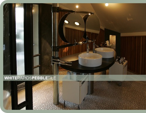 3 Stunning Bathroom Design Ideas Using White Pebble Mosaic