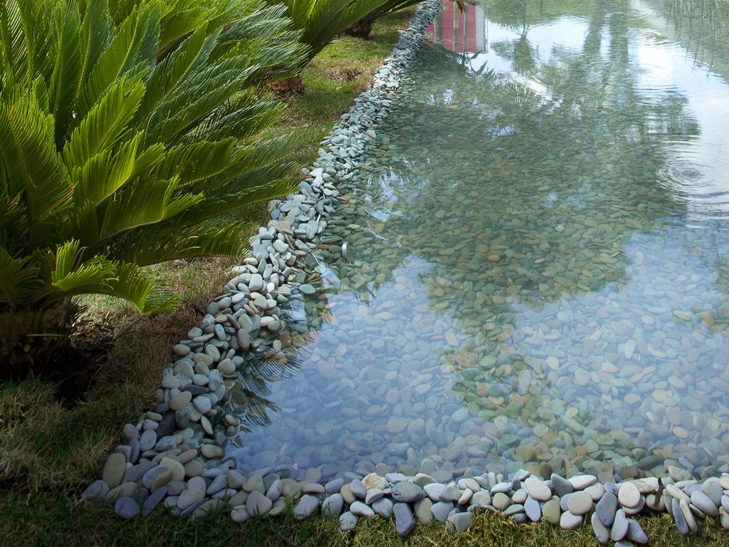 Green Pebble Pond Stones